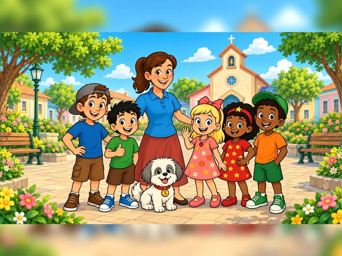 Turma do Sansão no núcleo da cidade