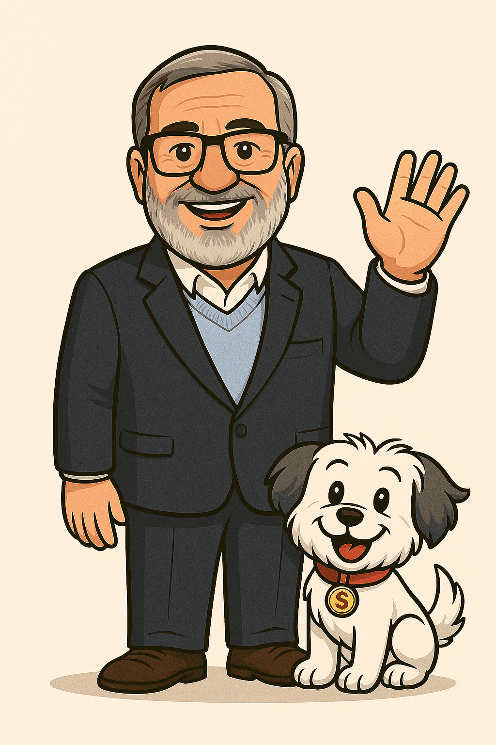 Avatar do autor JP ao lado do Sansão